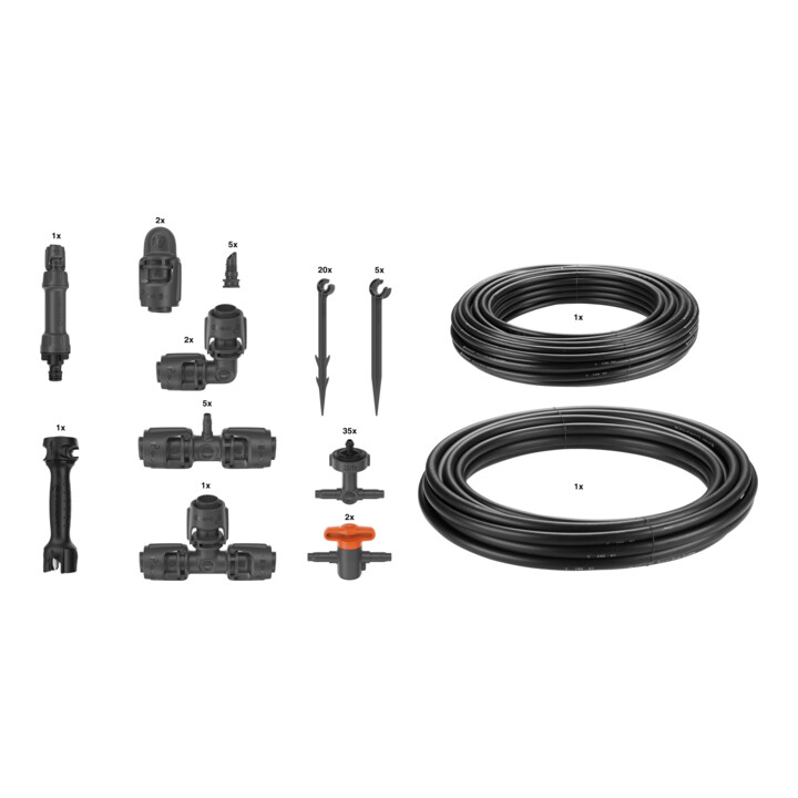 Gardena Micro-Drip-System Tropfbewässerung Set Hochbeet/Beet (35 Pflanzen)