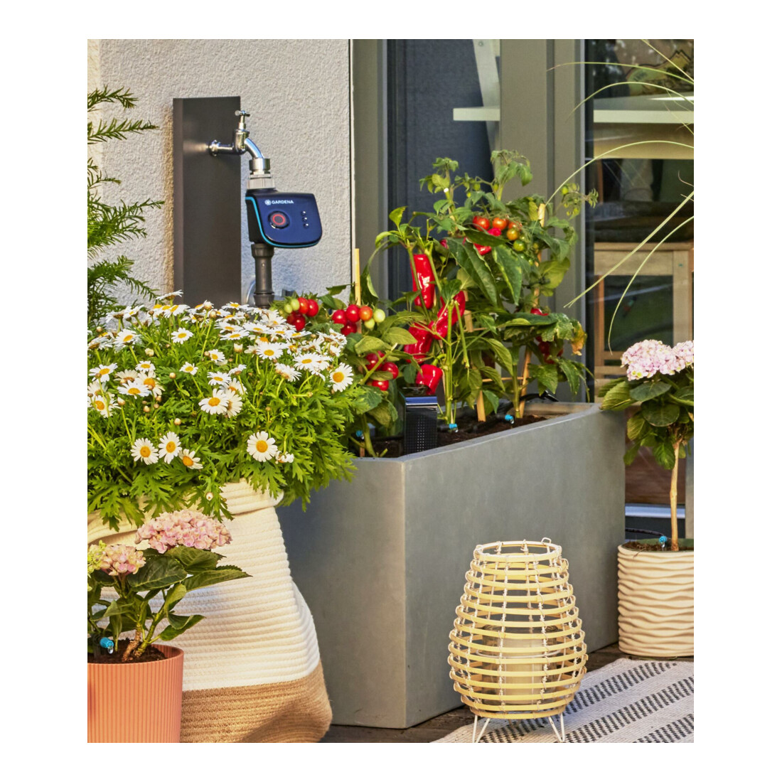 Gardena Micro-Drip-System Tropfbewässerung Set Terrasse (30 Pflanzen)