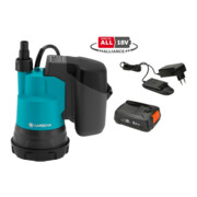 Gardena Pompe submersible eau claire sans fil 2000/2 18V P4A Prête à l'emploi