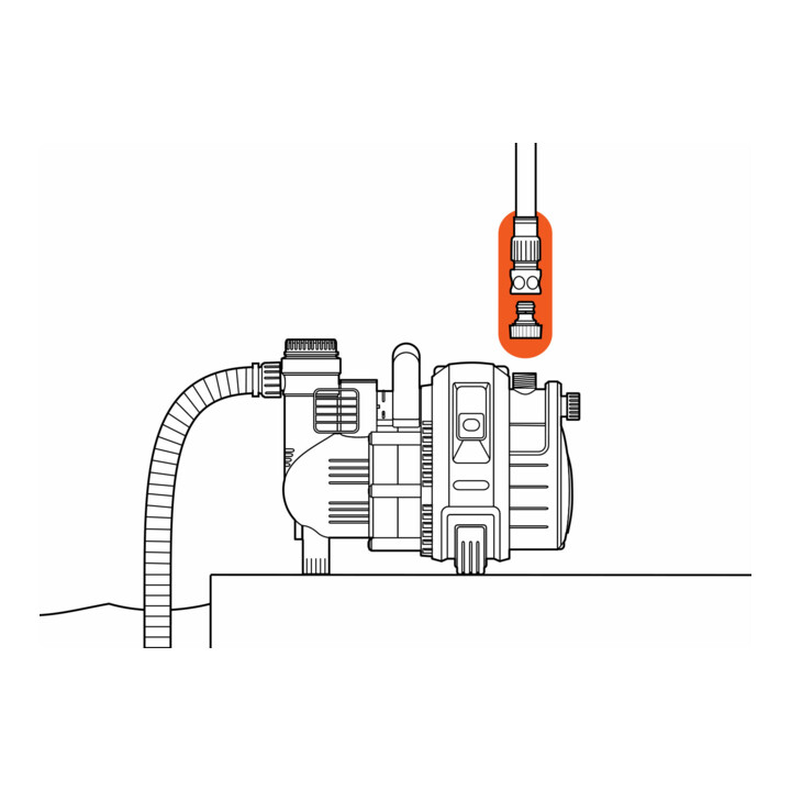 GARDENA Pumpen-Anschlusssatz, 19 mm (3/4")