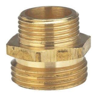 GARDENA Reduzier-Messing-Gewindenippel, 26,5 mm (G 3/4)-AG / 21 mm (G 1/2)-AG