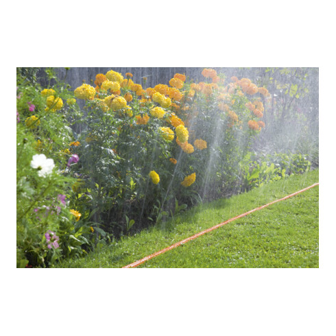 GARDENA Schlauch-Regner, orange, komplett mit Armaturen, Länge 7,5 m