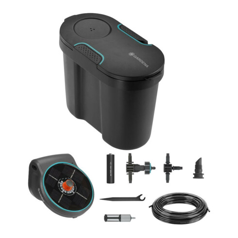 Gardena Set d'arrosage solaire AquaBloom avec réservoir d'eau