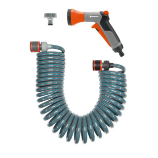 GARDENA Set de tuyau spiralé 10 m avec présentoir