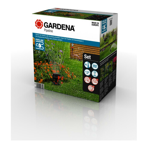 GARDENA Sprinklersystem Start-Set Pipeline mit Viereckregner