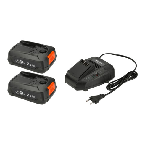 Gardena Starter-Kit P4A 2 x PBA 18V/45 2,5 Ah + AL 1830CV