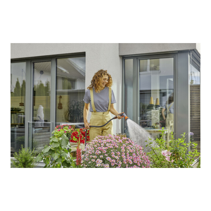 GARDENA Textilschlauch Liano 15 m Set + Schlauchhalter TapFix