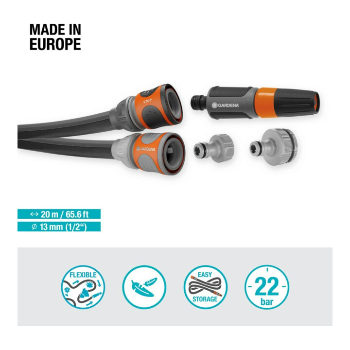 Gardena Textilschlauch Liano™ Life 1/2", 20 m Set