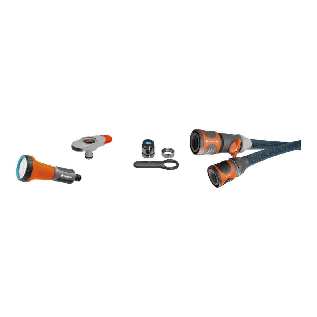 Gardena Textilschlauch Liano™ Xtreme 1/2", 10 m Set + Indoor-Adapter