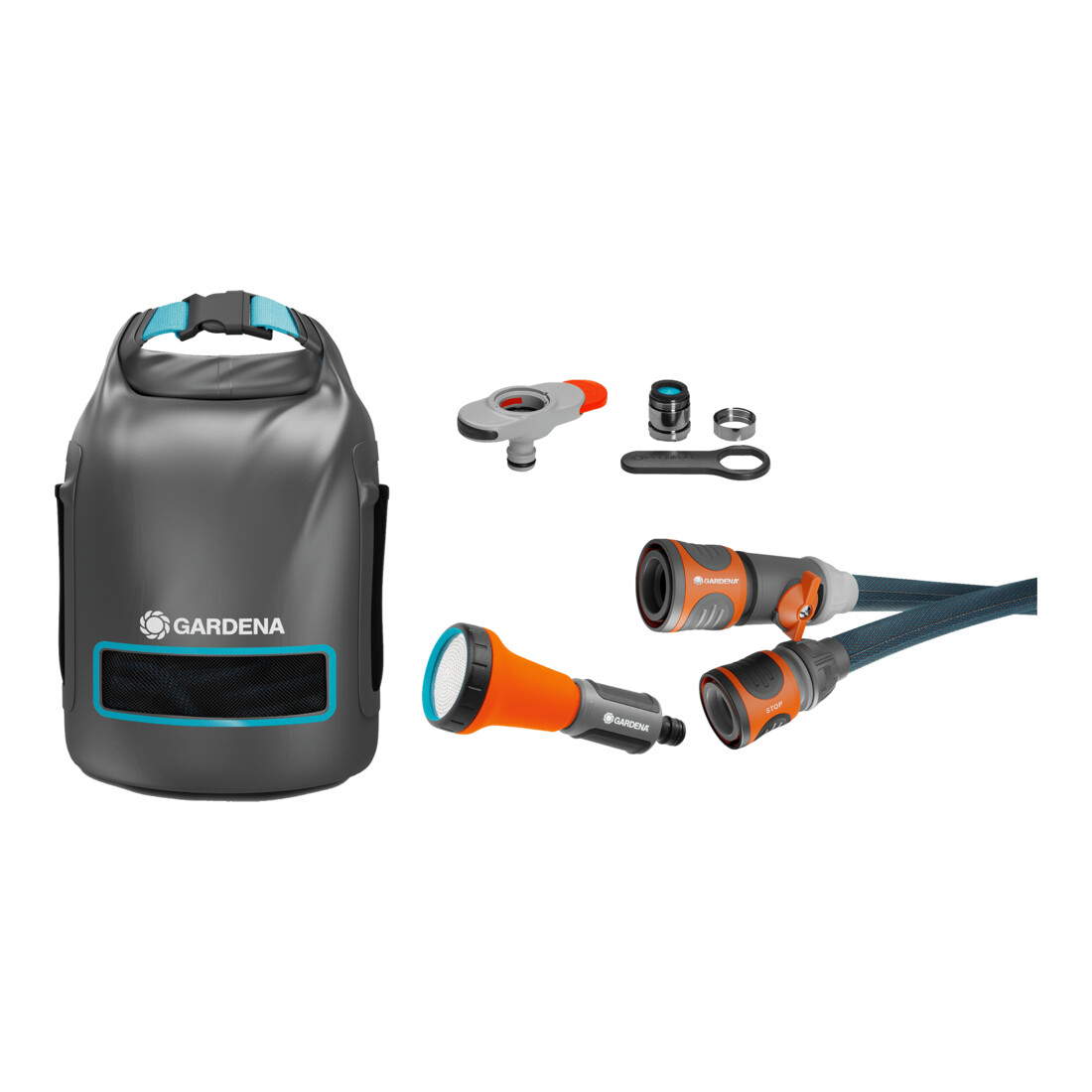Gardena Textilschlauch Liano™ Xtreme 1/2", 10 m Set + Indoor-Adapter + Tasche - Aktion