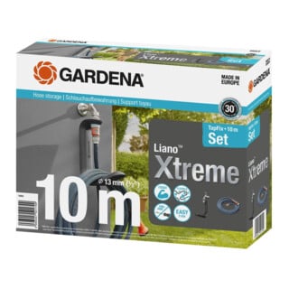 GARDENA Textilschlauch Liano Xtreme Display 1/2" 10m Set TapFix