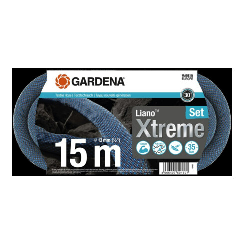 Gardena Textilschlauch Set Liano Xtreme 1/2" 15m -Aktion-