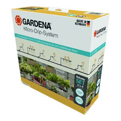 Gardena Tropfbewässerung-Set Balkon (15 Pflanzen)