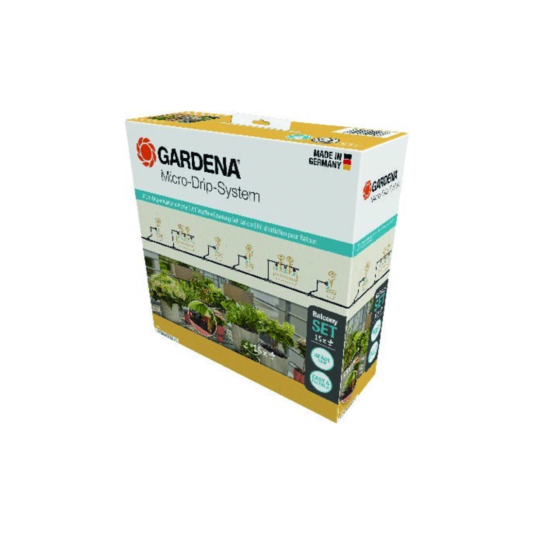 Gardena Tropfbewässerung-Set Balkon (15 Pflanzen)