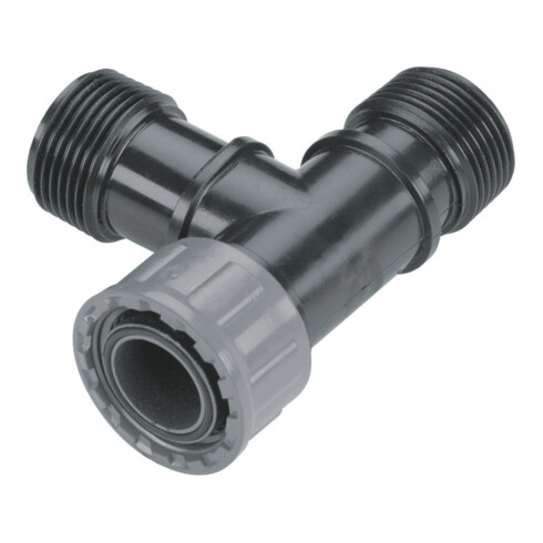 Gardena Ventil-T-Stück mit 1 x 1"-Innengewinde u. 2 x 1"-Außengewinde