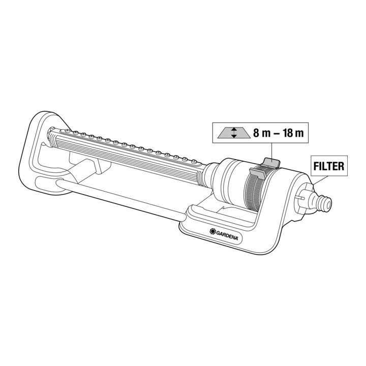 GARDENA Viereckregner Aqua M