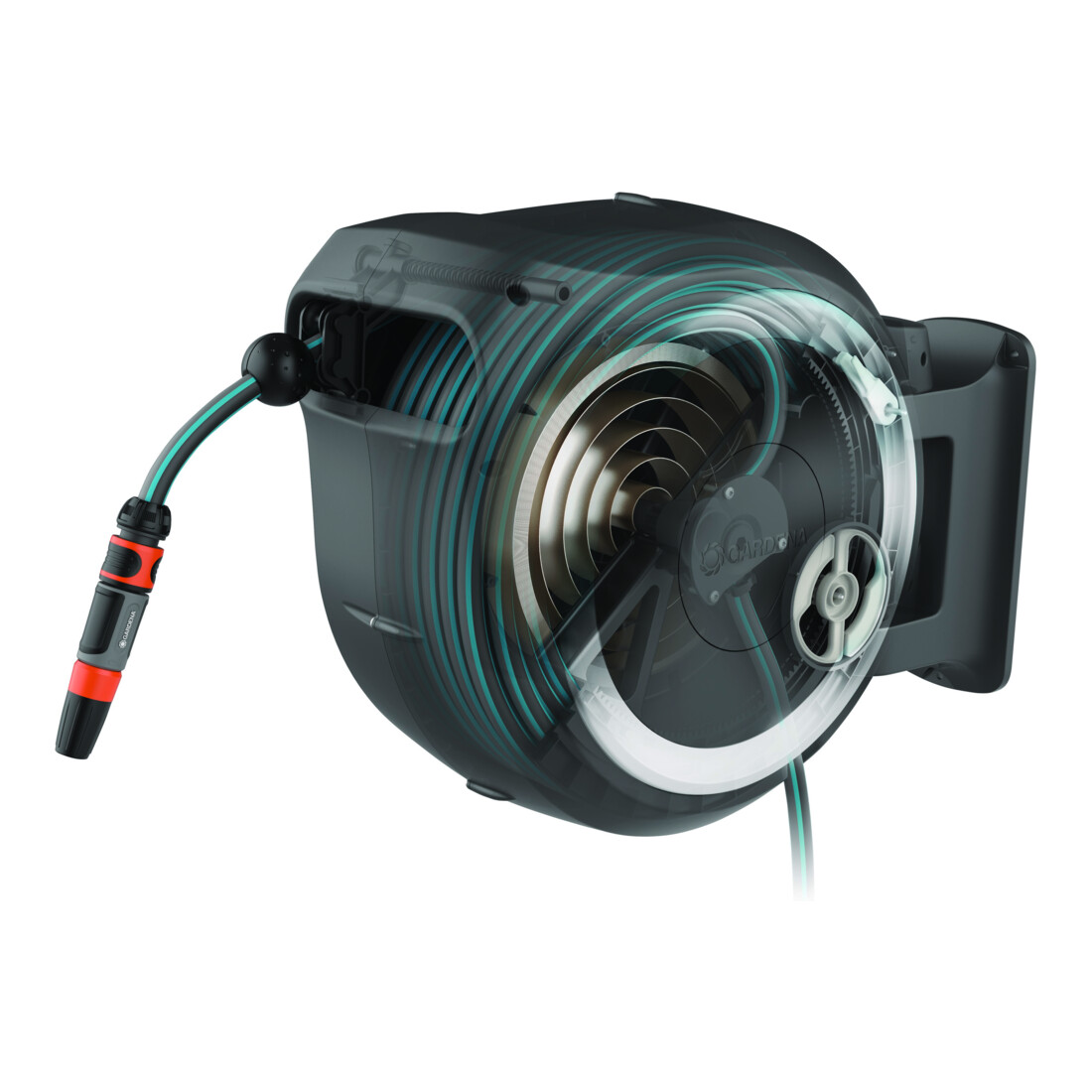 GARDENA Wand-Schlauchbox RollUp L (weiß) 30 m