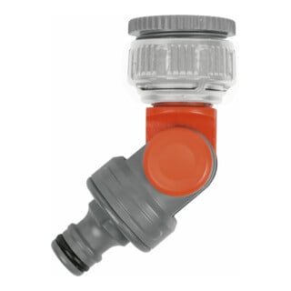 GARDENA Winkelhahnstück, lose für 26,5 mm (G 3/4)-Waserhahn mit 33,3 mm (G 1)-Gewinde, für 21 mm (G 1/2)-Wasserhahn mit 26,5 mm (G 3/4)-Gewinde