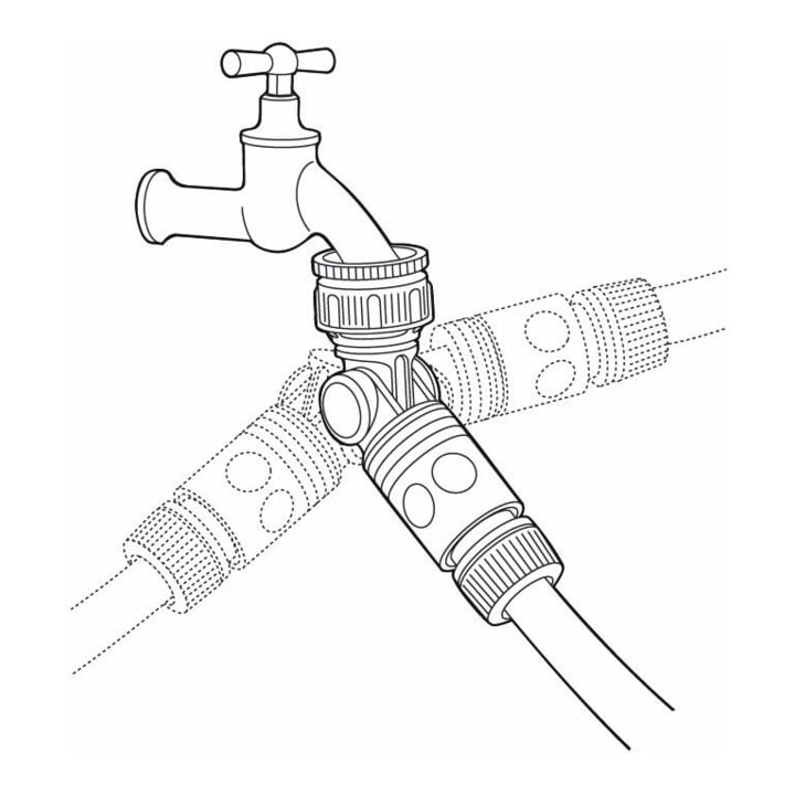 GARDENA Winkelhahnstück, lose für 26,5 mm (G 3/4)-Waserhahn mit 33,3 mm (G 1)-Gewinde, für 21 mm (G 1/2)-Wasserhahn mit 26,5 mm (G 3/4)-Gewinde