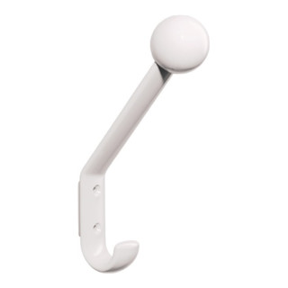 Garderobenhaken 477.90.080 einfach A.117mm PA reinweiß 99 H.174mm