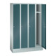 Lista Garderobenschrank (BxTxH) 1200x500x1800mm 4 Abteile R7035/R7016-1