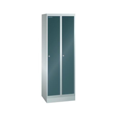 Lista Garderobenschrank (BxTxH) 600x500x1800mm 2 Abteile R7035/R7016