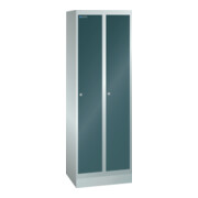 Lista Garderobenschrank (BxTxH) 600x500x1800mm 2 Abteile R7035/R7016