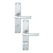 Garniture à rosace longue Hoppe Birmingham 1117/202SP alu. F1 salle de bains SK/OL 78mm DIN G/D