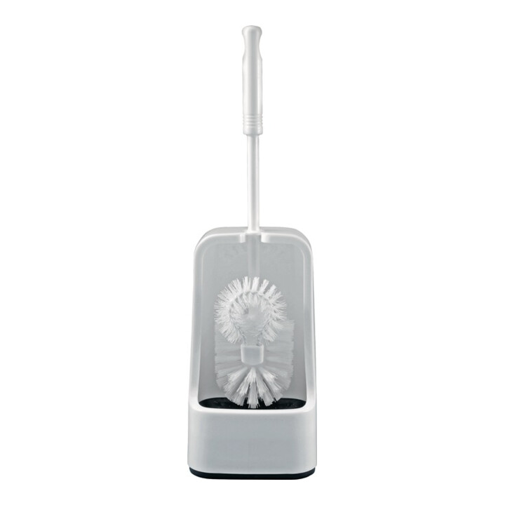 Garniture de WC plastique blanc avec nettoyant p.rebords D. 75 mm SOREX