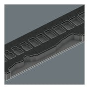 Garniture en mousse Wera 9722 pour kit de cliquets 8000 C Zyklop 1/2" 1, 31 pièces-2