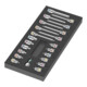 Garniture en mousse Wera 9723 pour jeu de douilles à embout Zyklop B 3/8" 1, 22 pièces