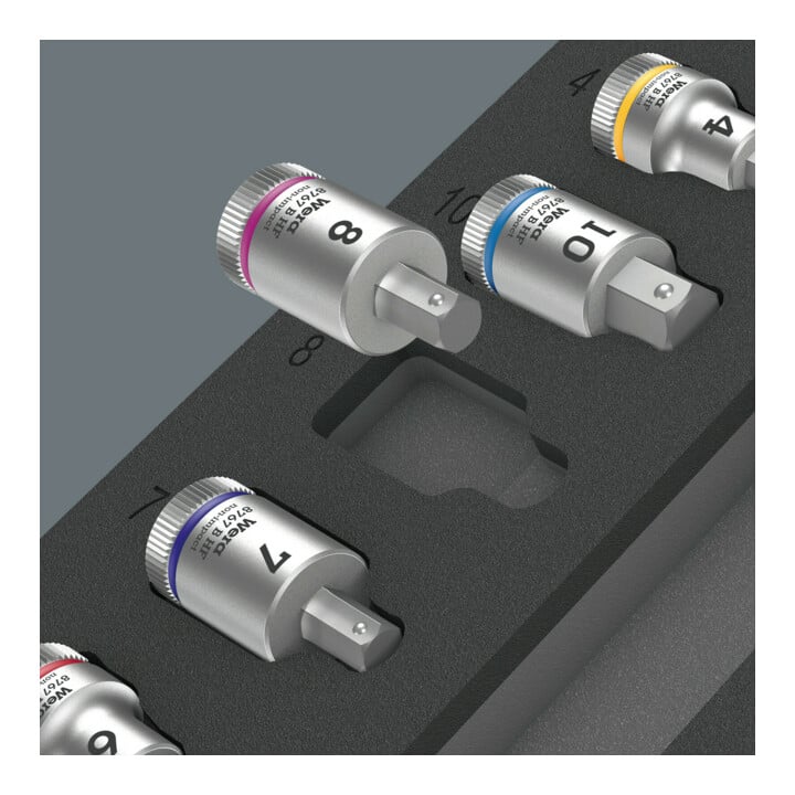 Garniture en mousse Wera 9723 pour jeu de douilles à embout Zyklop B 3/8" 1, 22 pièces