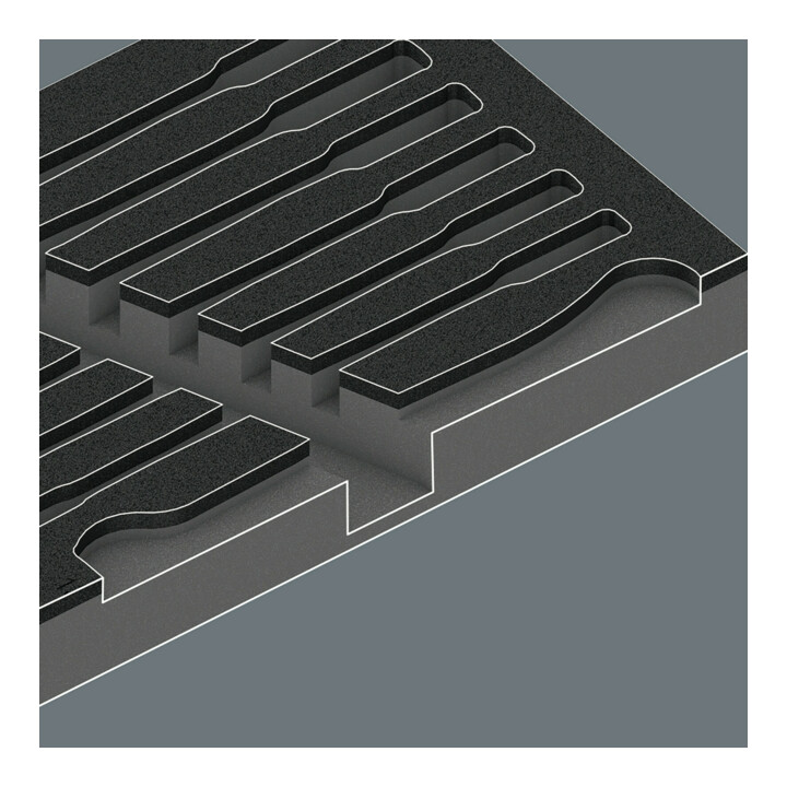 Garniture en mousse Wera 9730 pour kit 6000 Joker 1, 11 pièces