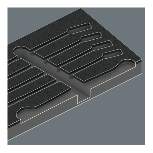 Garniture en mousse Wera 9731 pour kit 6003 Joker 1, 19 pièces