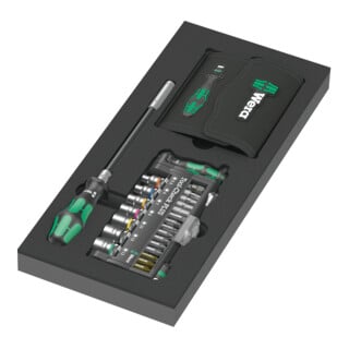 Garniture en mousse Wera 9750 pour Kraftform Kompakt et Tool-Check PLUS Set 1, 57 pièces