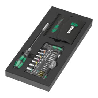 Garniture en mousse Wera 9750 pour Kraftform Kompakt et Tool-Check PLUS Set 1, 57 pièces