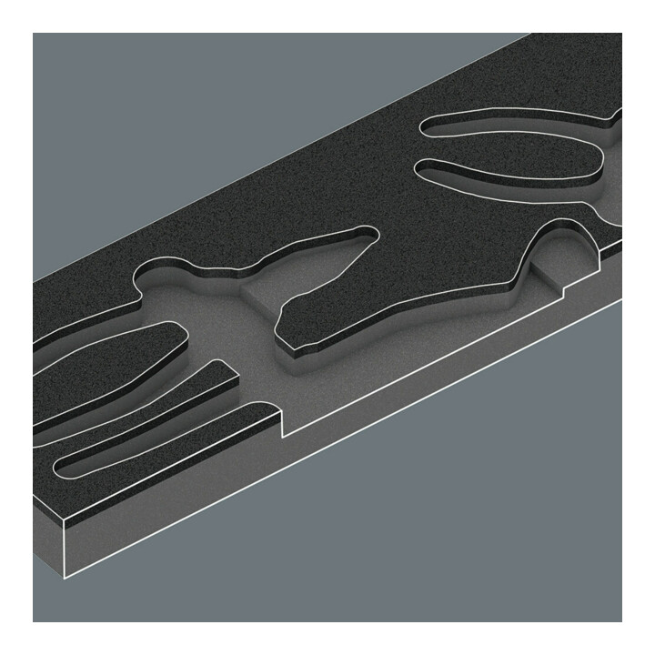 Garniture en mousse Wera 9780 pour jeu de pinces KNIPEX 1, 3 pièces
