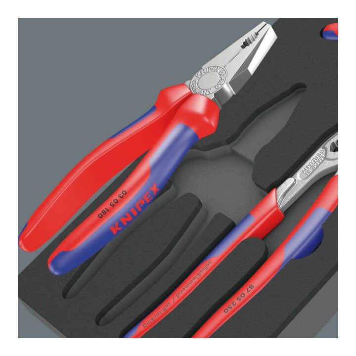 Garniture en mousse Wera 9780 pour jeu de pinces KNIPEX 1, 3 pièces