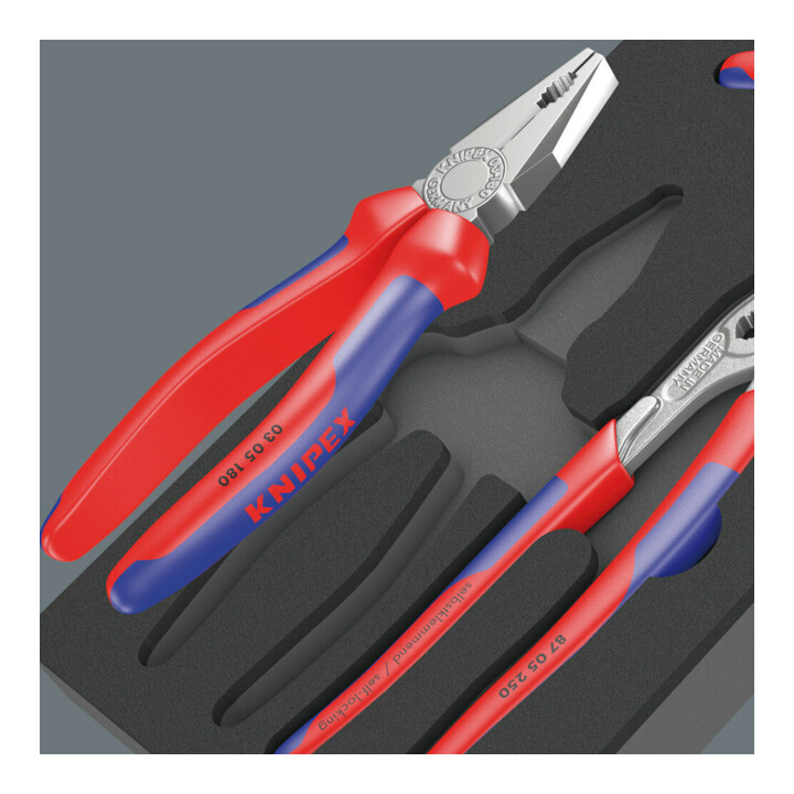 Garniture en mousse Wera 9780 pour jeu de pinces KNIPEX 1, 3 pièces