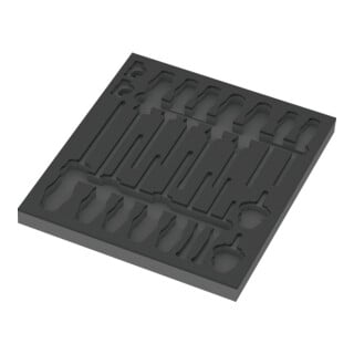 Garniture en mousse Wera 9810 pour jeu de tournevis 1, sans outil, 344 x 30 x 392 mm