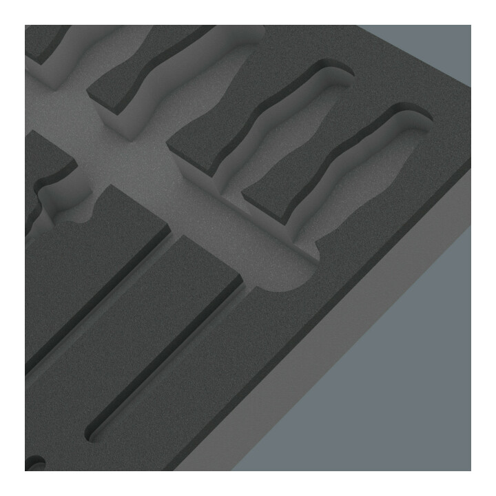 Garniture en mousse Wera 9810 pour jeu de tournevis 1, sans outil, 344 x 30 x 392 mm
