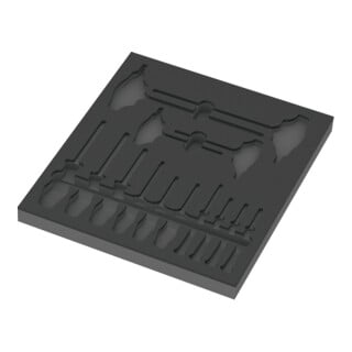 Garniture en mousse Wera 9812 pour jeu de tournevis TX HF 1, sans outil, 344 x 30 x 392 mm
