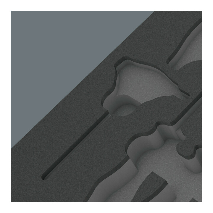 Garniture en mousse Wera 9813 pour kit de tournevis Hex 1, sans outil, 344 x 30 x 392 mm