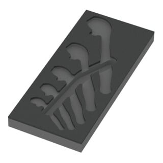 Garniture en mousse Wera 9832 pour kit 6004 Joker 1, sans outil, 172 x 30 x 392 mm
