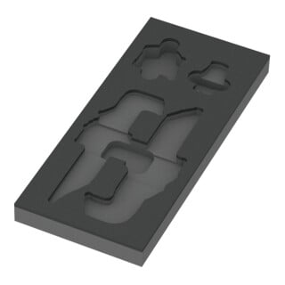 Garniture en mousse Wera 9840 pour coffret de clés mâles coudées, set 1, sans outil, 172 x 30 x 392 mm