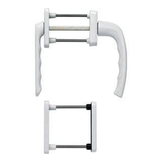 Garnitures de sécurité Hoppe NY 099KH/961N/U10/… Alu.F9016 63-73 mm carré 7 mm
