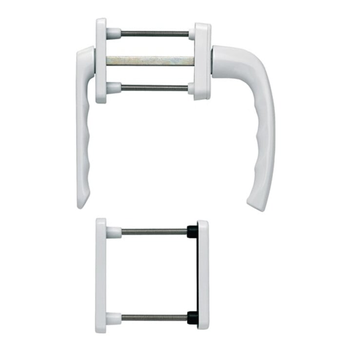 Garnitures de sécurité Hoppe NY 099KH/961N/U10/… Alu.F9016 63-73 mm carré 7 mm