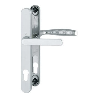 Garnitures pour portes profilées Hoppe New York 099KH/3346/1810 alu. F1 PZ pour TS 67-72 mm