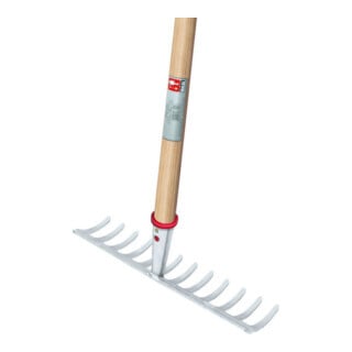 Gartenrechen Arbeits-B.428mm 16 Zinken m.konischer Dülle,o.Stiel IDEAL