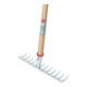 Gartenrechen Arbeits-B.428mm 16 Zinken m.konischer Dülle,o.Stiel IDEAL-1